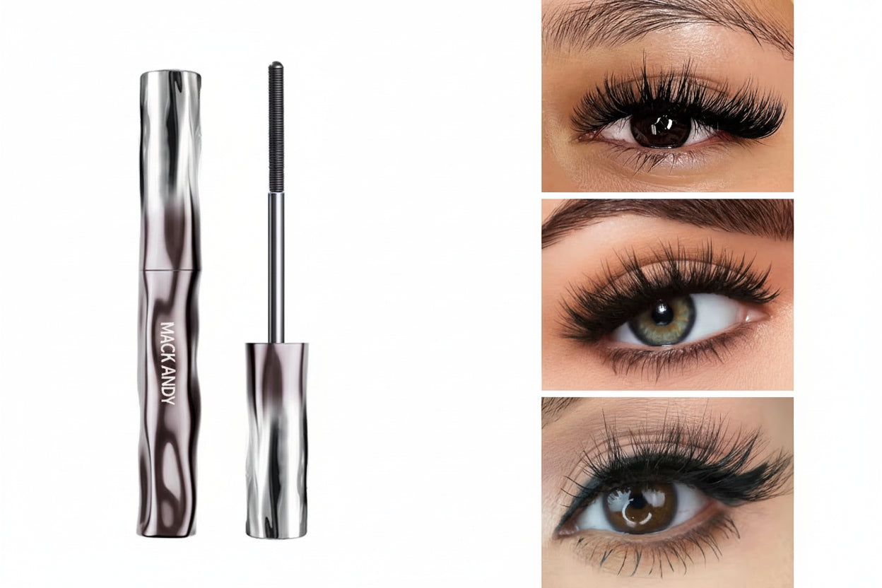 Waterproof 3D Lengthening Mascara Black Eyelash Extension Eye Lashs Brush Long-Wearing Silk Mascara Cosmetics Gift