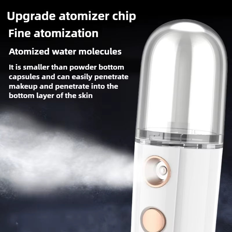 Mini Facial Steamer Nano Spray Moisturizing Vaporizer Face Mist Cold Spray Machine Humidifier Portable Beauty Humidificador USB