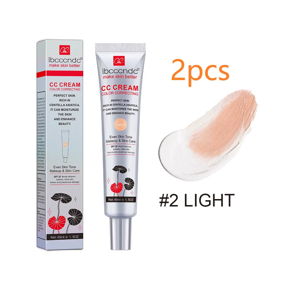 45Ml Color Correcting CC Cream Facial Centella Asiatica Repair BB Cream Natural Concealer Whitening Liquid Foundation Cosmetics