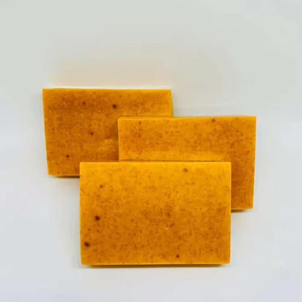 100G Turmeric Hand Made Soap, Lemon Kojic Acid Soap, Shower and Facial Soap Deep Cleaning for Face Body Skin Care