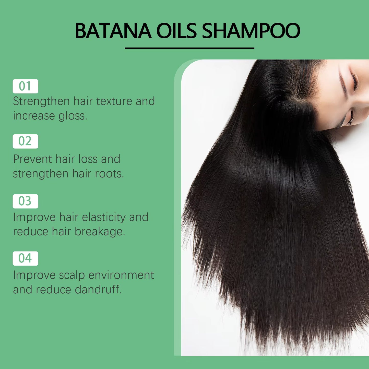 Batana Rosemary Shampoo Cleaning Scalp anti Dandruff Oil Control Refreshing Hair Shampoo anti Loss Restore Damaged Hair Care