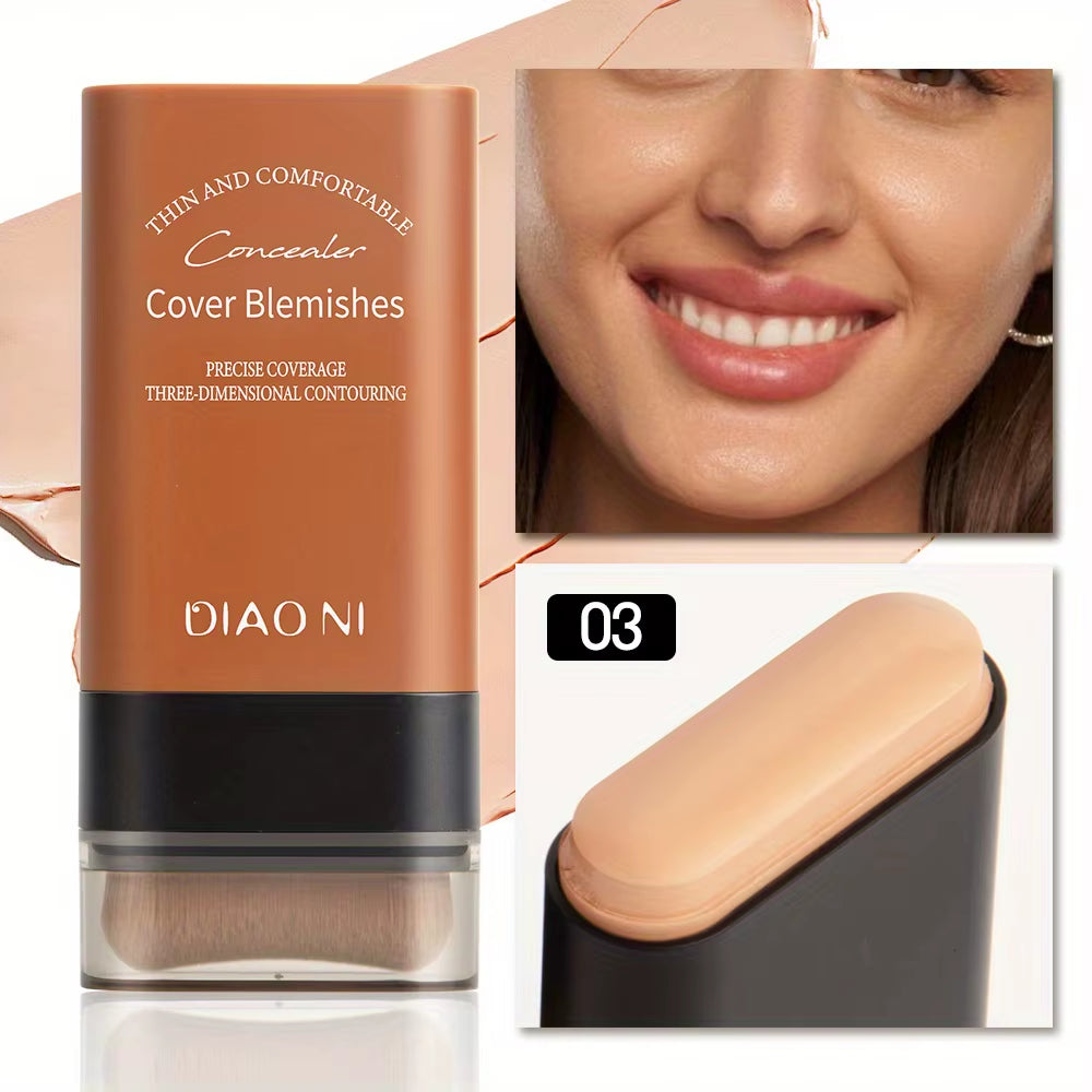 Foundation Stick with Brush Concealer to Brighten Skin Tone and Last for a Long Time without Makeup Foundation