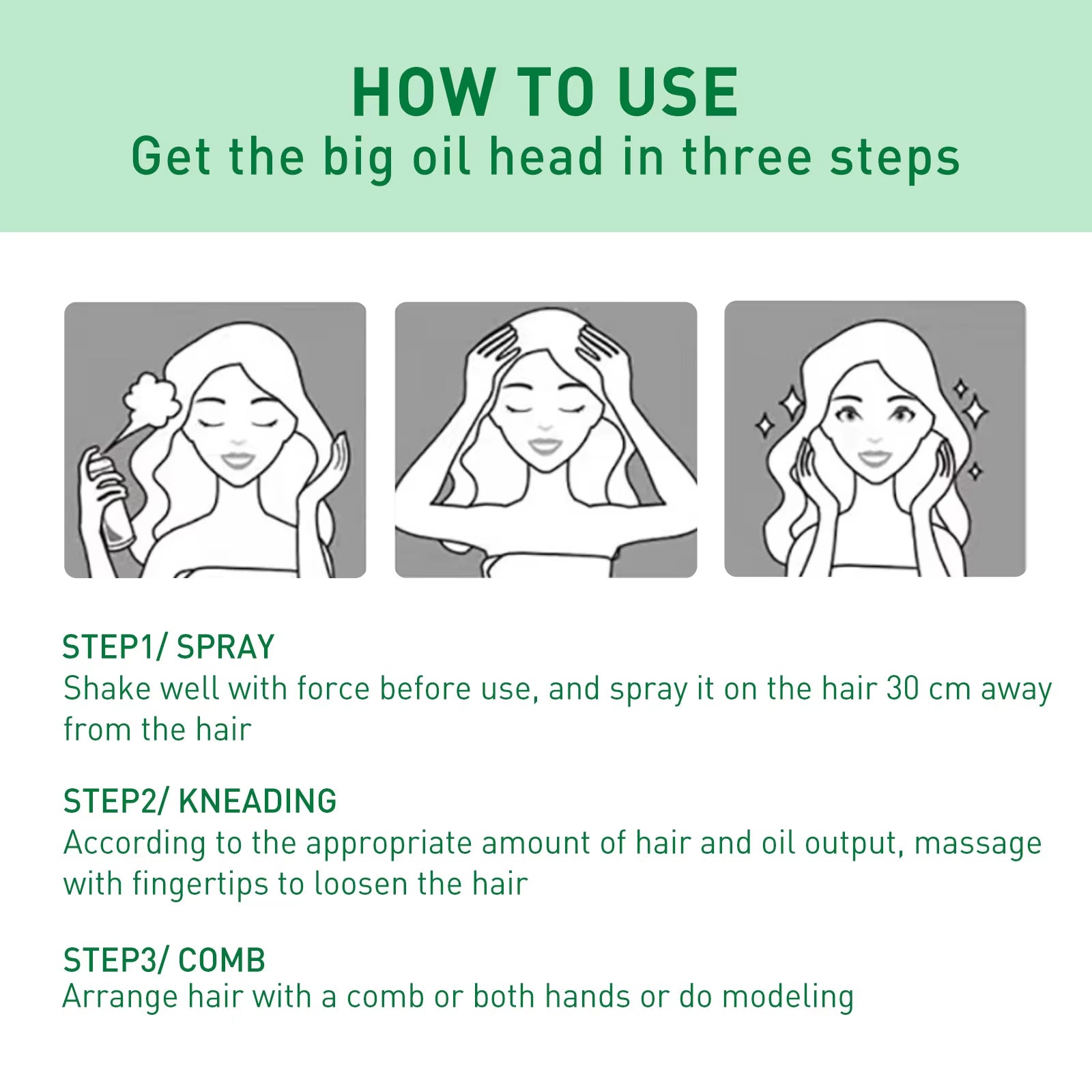 Fluffy Hair Spray Air-Feeling Oil Control No-Wash Quick-Drying Thickening Non-Greasy Moisturizing Volumizing Styling Hair Spray