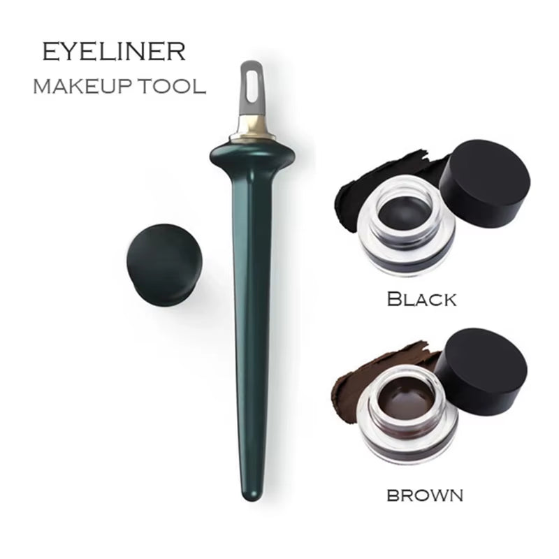 Easy No-Skip Eyeliner Tool for Long Lasting Liquid Eyeliner Silicone Eyeliner Brush Pen for Different Eye Makeup Style Tool